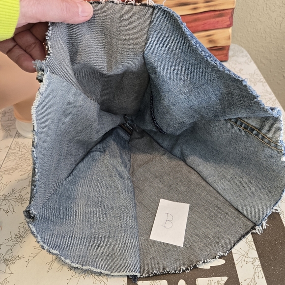 Upcycled Denim Patch " Flop Hat" M-XL Handmade Dont Throw It Out B - Picture 5 of 5